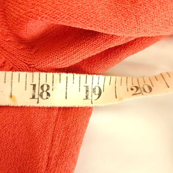 VTG Talbots Womens Medium Red Orangish Red Pullover Rayon Nylon Sweater - Picture 5 of 7